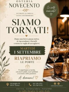 Dopo una piccola pausa, siamo pronti a tornare. ❤️
Agosto ci ha regalato qualche giorno di riposo, ma adesso è tempo di riaccendere i fornelli, rimetterci ai nostri posti e tornare a fare quello che amiamo: accogliervi e cucinare per voi.
Da martedì 1 settembre riapriamo le porte del ristorante.
La cucina è pronta, noi anche.
E voi… siete pronti a tornare a tavola? 😉
Vi aspettiamo!